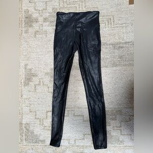 Spanx Faux Black Leather Leggings size S
